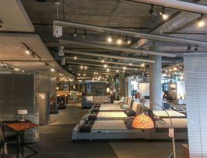 Furniture Store Track Lighting Accented Beds