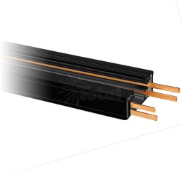 6ft. Dual Circuit Power Track Architectural Black H-style