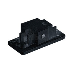Single circuit 3 wire H style Architectural Black track end cap