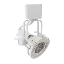 LED WHITE wire gimbal ring track light fixture includes GU10 MR16 120volt bulb