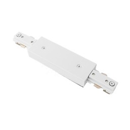 Straight connector Architectural White 3-wire H-style power feed track lighting