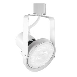 Front loading PAR30 White gimbal ring track light fixture head 3-wire H-style