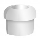 White Strain Relief Bushing for multi-conductor #14 gauge wire in our lighting suspension system