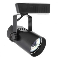 Black theatrical style LED low voltage track light fixture