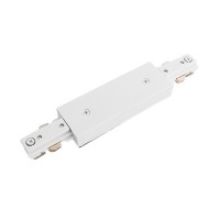 2 Circuit Track Power Straight Connector architectural white H-style