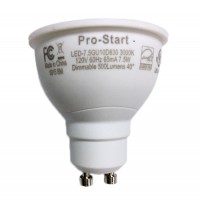 Track lighting Pro-Start LED 7.5watt GU10 MR16 3000K 40° flood light bulb dimmable LED-7.5GU10D830