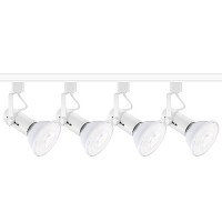 LED Basic white track lighting kit, 4 lights, 4-foot track, complete ready to go system warm white LED