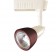 Red glass shade black or white cone point MR16 low voltage track light fixture