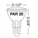 Track lighting 39 watt Par 20 Flood 130volt Halogen light bulb